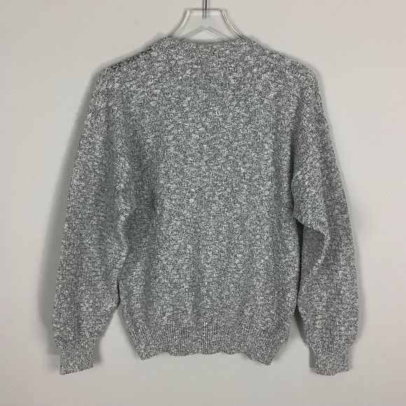 Vintage Men's 80s Marled Knit Sweater Classic - Picture 6 of 13